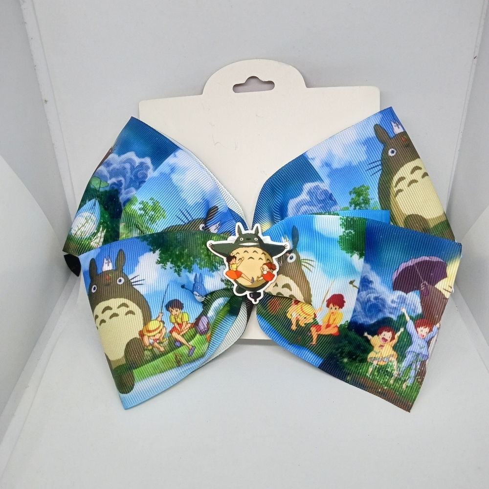 Hand Crafted Blue Totoro Hair Bow